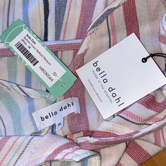 Bella Dahl Romper “ Desert Dahl” Pink White Stripe New With Tags Sz Medi… - Picture 8 of 8
